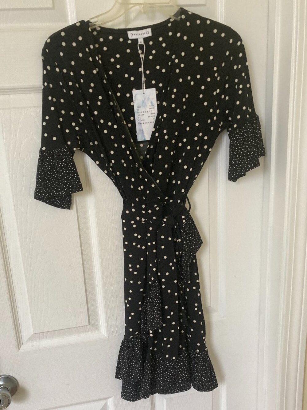 ASOS warehouse polkadot dress with tags